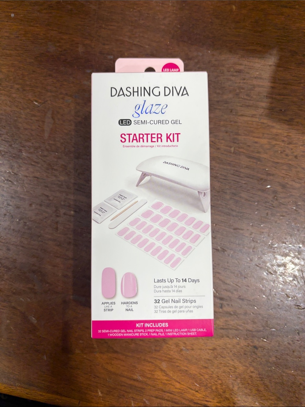 Dashing Diva Glaze LED Semi-Cured Gel Starter Kit - Pink